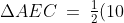 \Delta AEC\:=\:\tfrac{1}{2}(10)(x) \:=\:5x